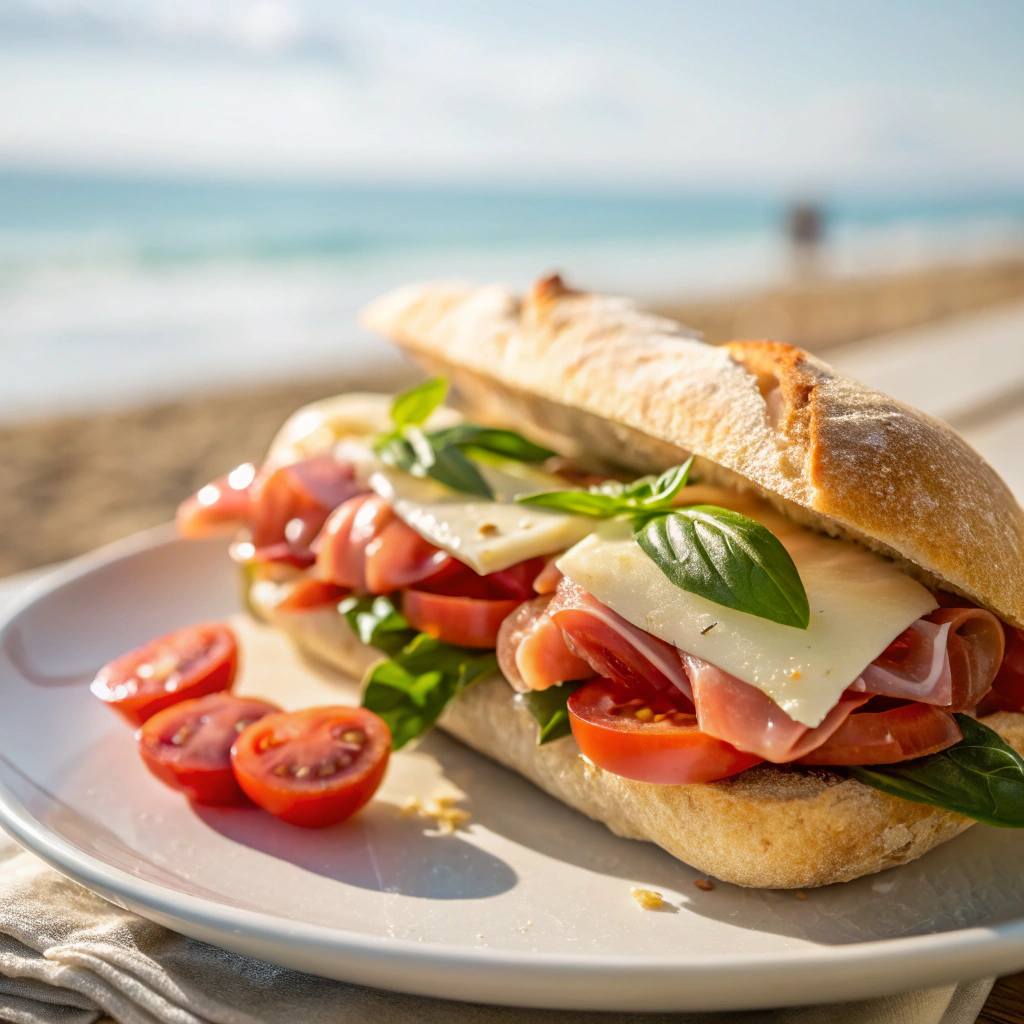 Panino milanese classico con ingredienti freschi
